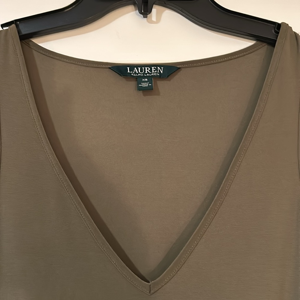 RALPH LAUREN Women’s Olive Green Pocketed Scoop Neck Jumpsuit - Size XS - Picture 4 of 8